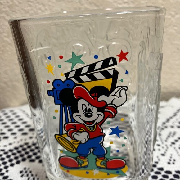 Set of 2 Vintage Walt Disney World 2000 Mickey Mouse Square Glasses. - Picture 3 of 3
